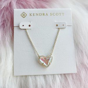 Kendra Scott ARI Dichroic Heart Gold Necklace